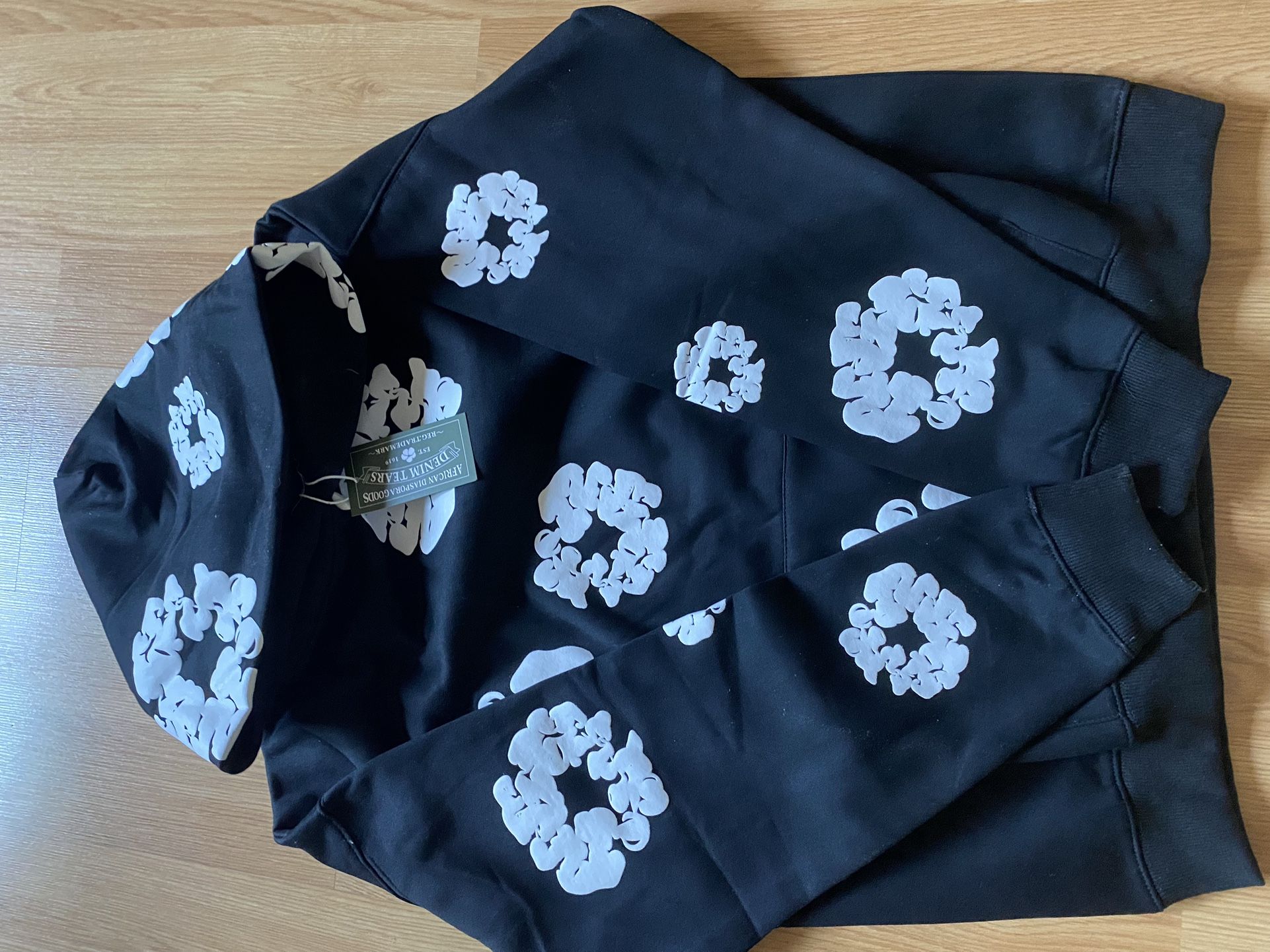 Denim Tears Hoodie Black Large