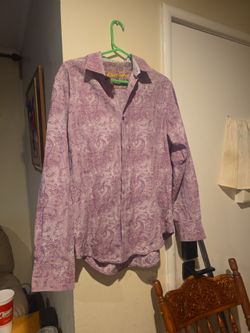 Robert Graham Classic Fit Long Sleeve Buttons Down Shirt Size m  Pink