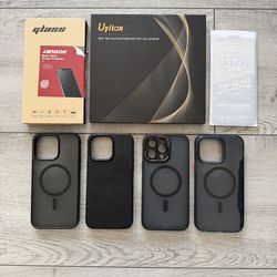 iPhone 14 Pro Max Case & Glass Screen Protector