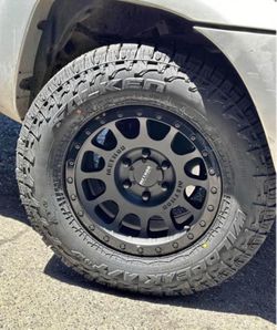 Method MR305 Double Black 17x8.5 6x139.7 +0 265/70R17 Falken Wildpeak AT4W Rims + Tires Package Deal