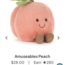Jellycat Peach Brand New