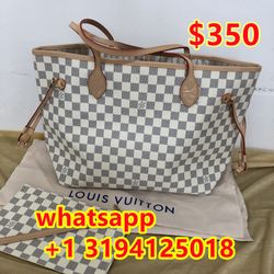 LV Louis Vuitton Damier Ebène Tote Bag Handbag Checkerboard