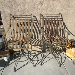 Five Wrought Iron Bar Stools ($50Each $200 For All 5)