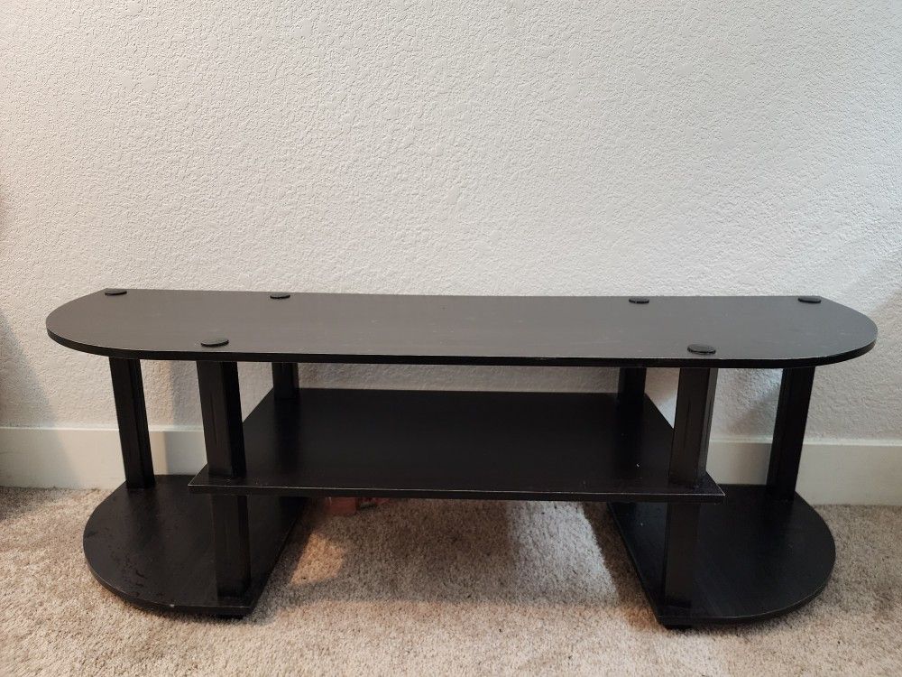 Sleek Black TV Stand – Sturdy & Space-Saving