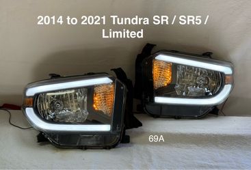 2014 to 2021 Toyota Tundra w/LED Tube Switchback Sequential Headlights