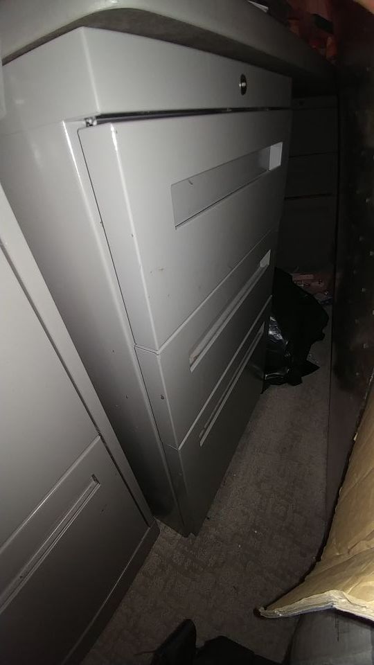 Hon 3 drawer grey file cabinet pedestals