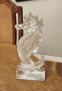 Waterford Crystal Heritage Seahorse Sculpture Figurine 
