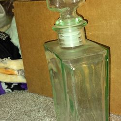 Rare Rare Italian Green Glass Decanter