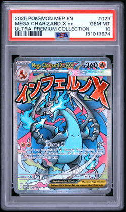 Pokémon 2025 #023 Mega Charizard X EX PSA Gem Mint 10  Can Make Offers