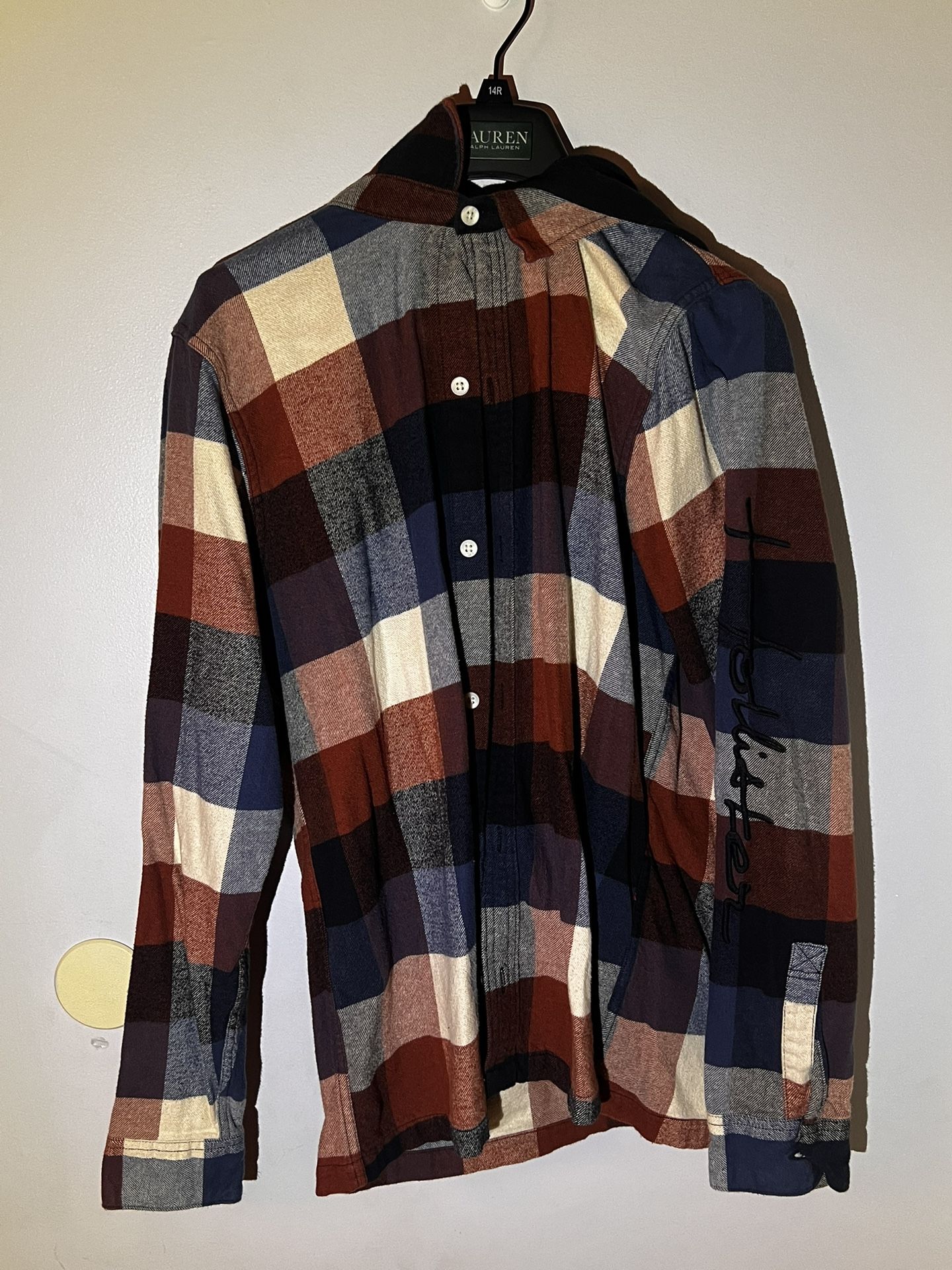 Hollister Flannel Button Hoodie