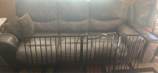 Black Metal Baby Safety Gate up to 80 inch long