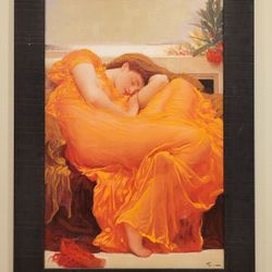 Leighton Flaming June Reclining Woman Oil Reproduction 31x43