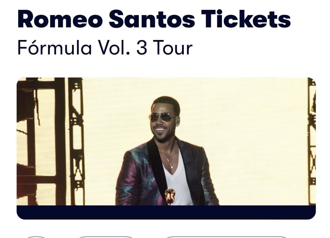 Romeo Santos Tickets Esta Noche