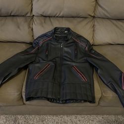 MOTORCYCLE LEATHER JACKET - LARGE