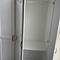 White Wardrobe With Mirror Door