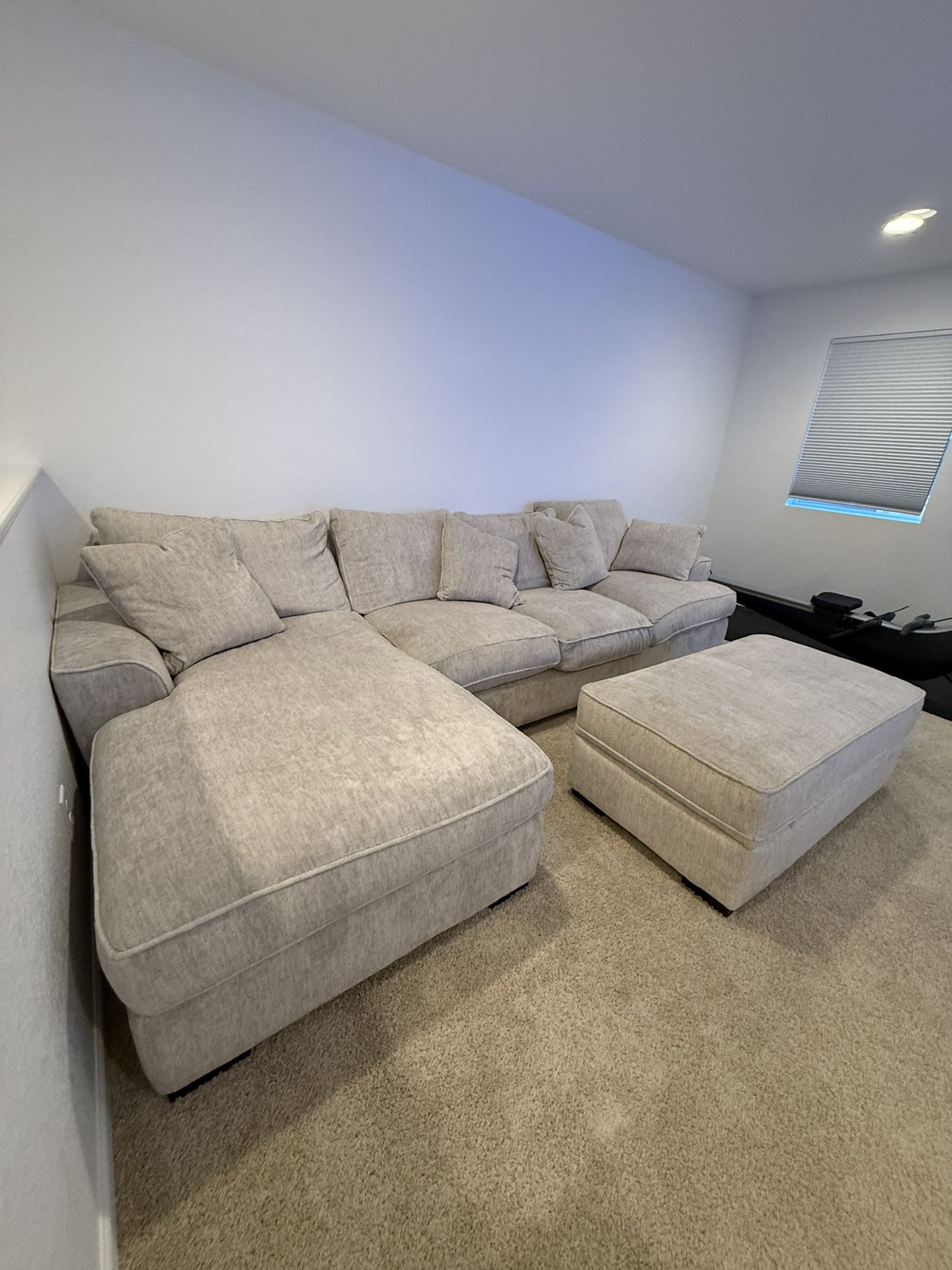 Sectional Sofa with Storage Ottoman- Custom