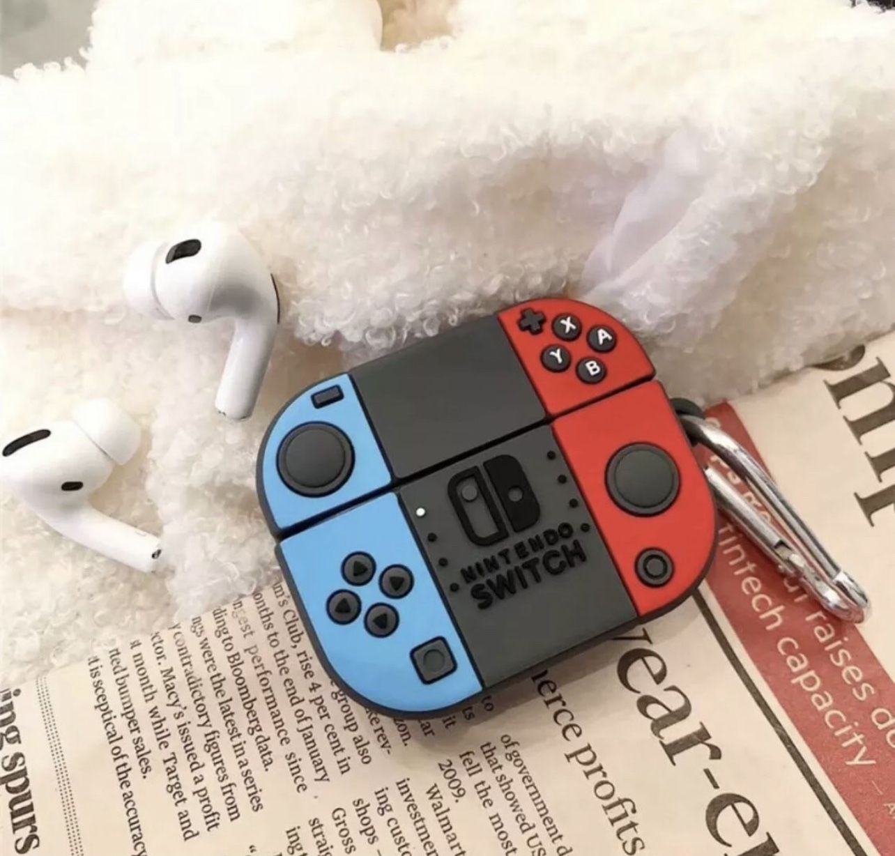AirPods Case - Soft Silicone for Pro/1/2-Cute Nintendo Switch-Gaming