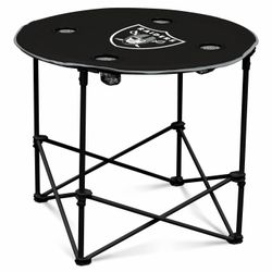 Las Vegas Raiders 27.6” Round Tailgate Table With Shelf Brand New