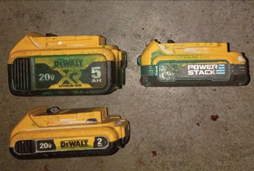 20v DeWalt XR & Powr Stack Bartteries