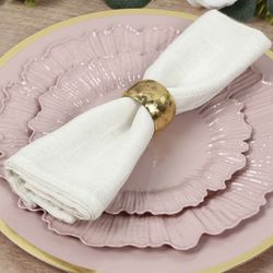 39-  Blush Reef Design Plastic 10in Dinner Plates And 39 - Dessert/Salad Plate