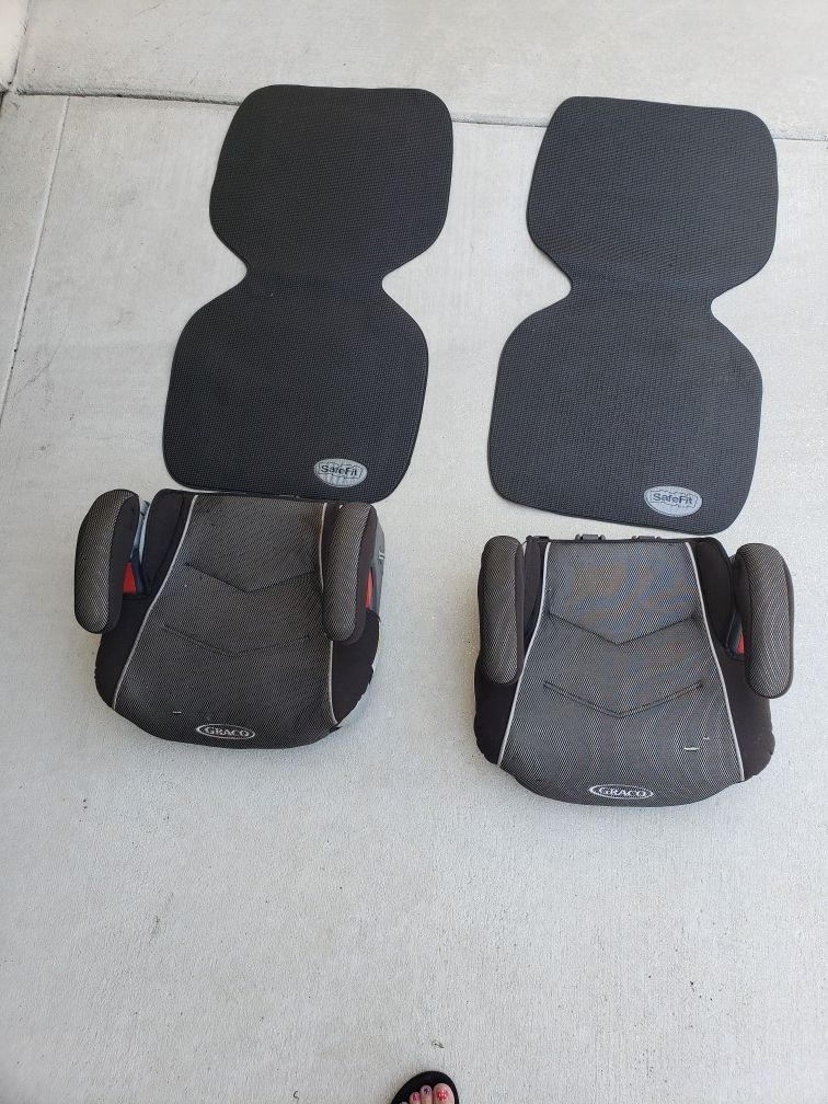 Booster seats and mats.