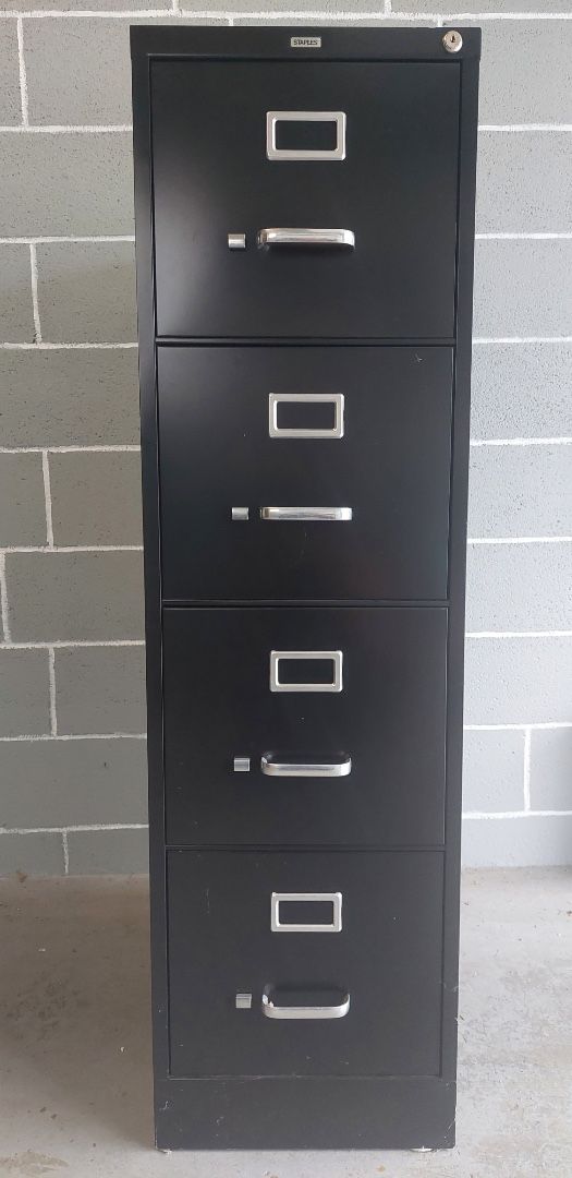 Staples 4 Drawer Metal Filing Cabinet