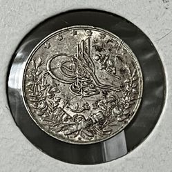 Egypt 1 Qirsh AH1327/2 (1910) Muhammad V Silver Coin KM# 305