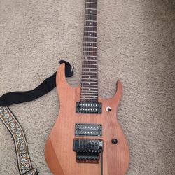 7-String Electric Guitar - Wood Finish 