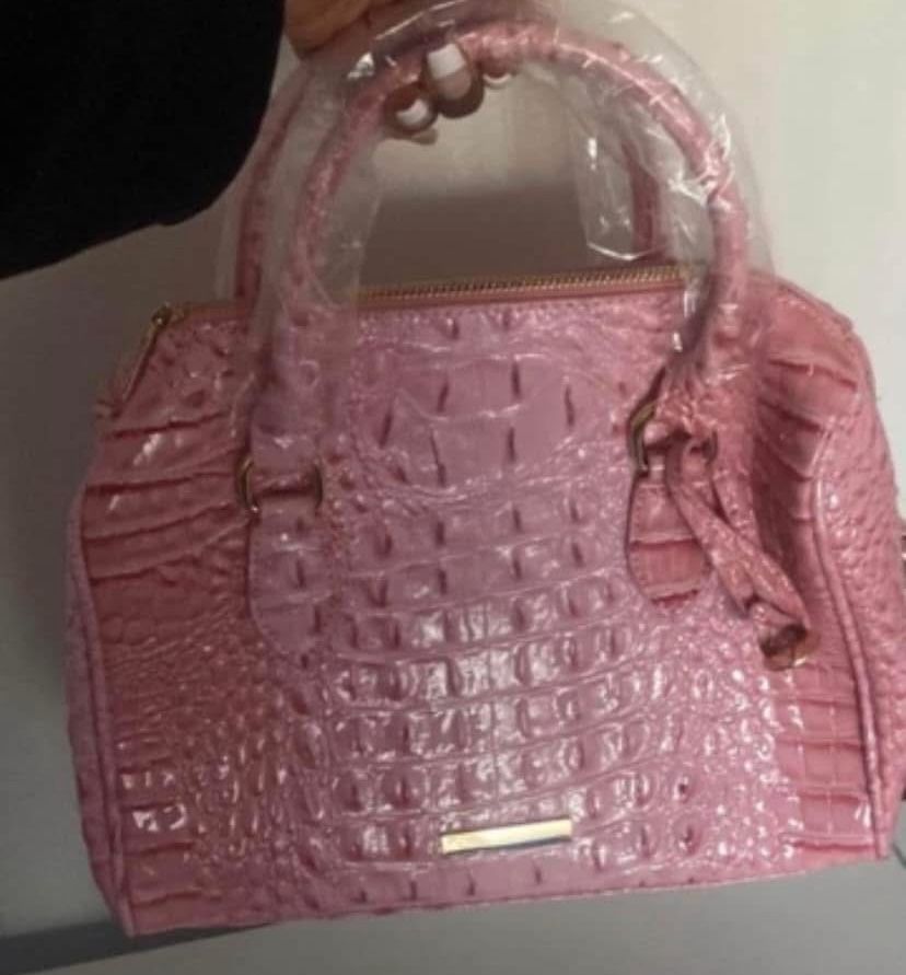 Pink Medium Sized Crocodile Purse