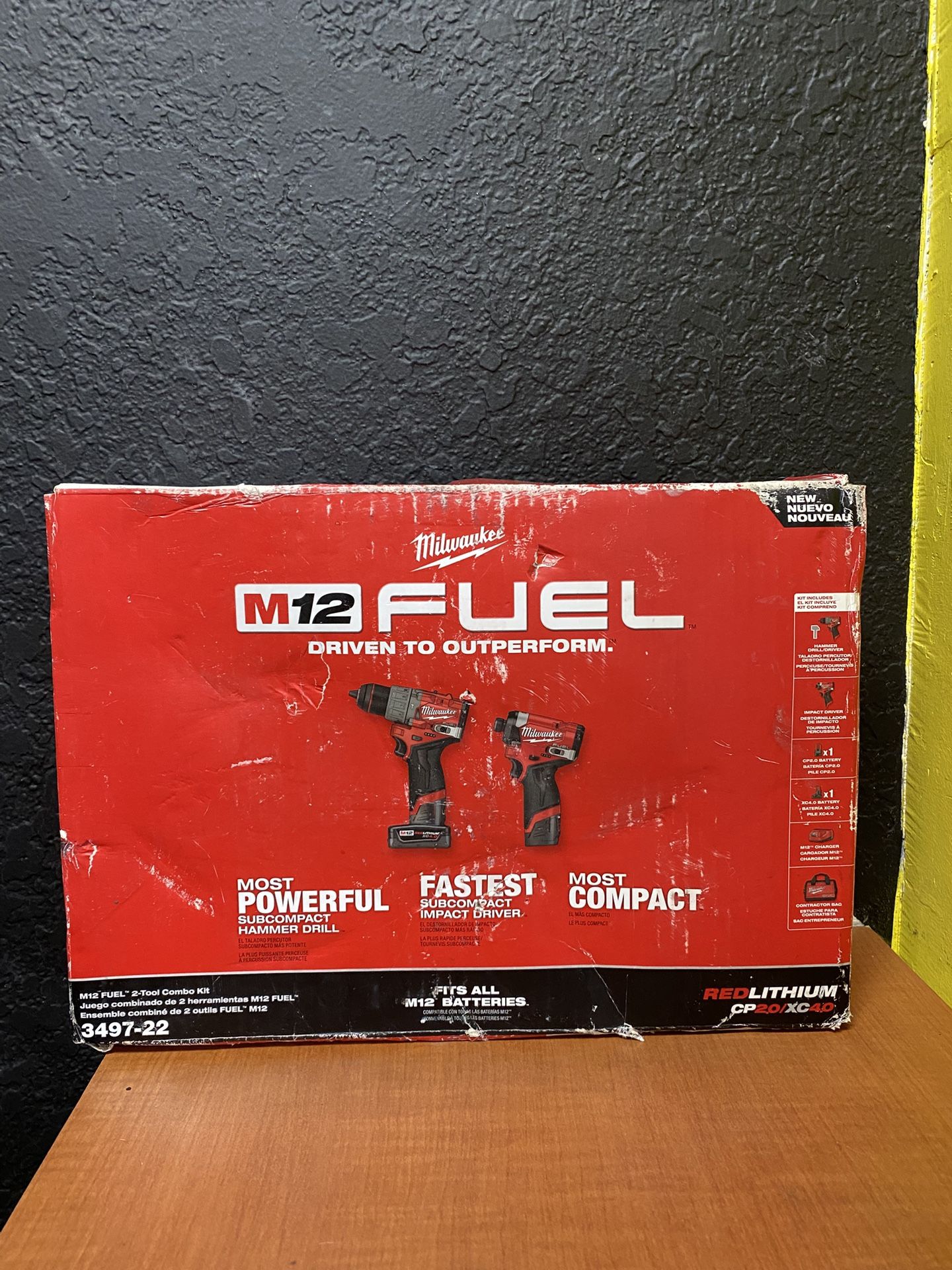 Milwaukee 3497-22 M12 FUEL 12V Cordless Li-Ion 2-Tool Combo Kit w/ 2 Batteries