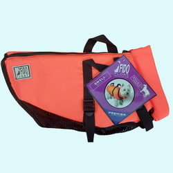 Fido Float Premier Small Dog Life Jacket Orange Swim Flotation Vest