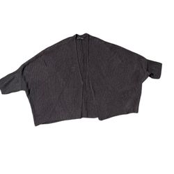 Barefoot Dreams CozyChic Lite Ribbed Gray Cardigan Sweater 