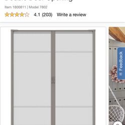 Cool Retractable Screen Door for Double Door Opening