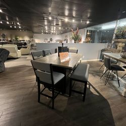 Black 6PC Counter Height Table Set