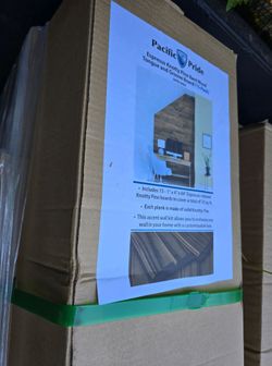 accent wall kit, EPPK-0484, 15 espresso-stained knotty pine boards 1" x 4" x 84"