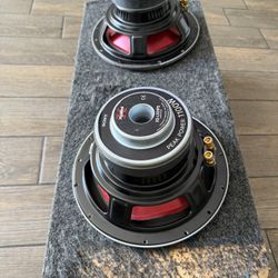 Two 10 inch Car subwoofers Sony Xplod 1100watts Max Peak Power 4 ohm subwoofers for bass with seal box sub 