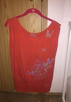 Orange summer top medium