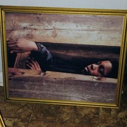 2 African Art Paintings 1 Original Yoda Poster 