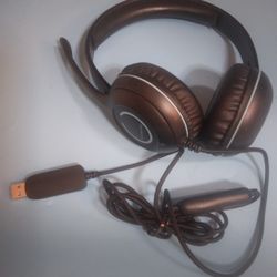 Cyber Accustic Headset USB Inline Controls Noise Canceling  PC And Mack Ac 5008