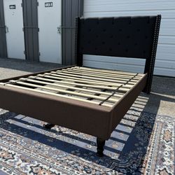 New Black Brown FULL Size Platform Bed Frame With Headboard $175 Or $399 With New Mattress 
