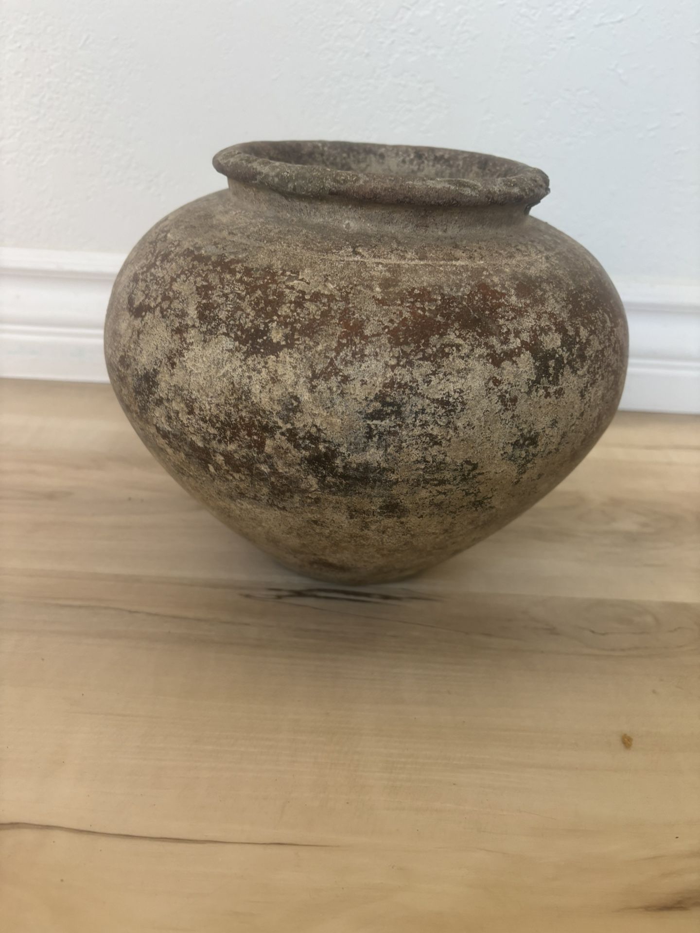 Southeast Asian Antique jar 10 X 8 In Degraded