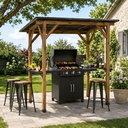 Cedar Wood Grill Gazebo