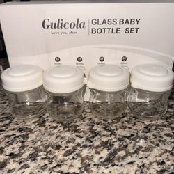 Gulicola Glass Milk Storage - 4 3oz Jars 