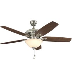 Harbor Breeze COASTAL CREEK Ventilador de techo interior de 52 pulgadas de níquel cepillado o montaje cerrado con kit de luces New 
