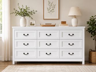 ✨ Brand New White 9-Drawer Dresser – Modern Farmhouse Style | Local Pickup