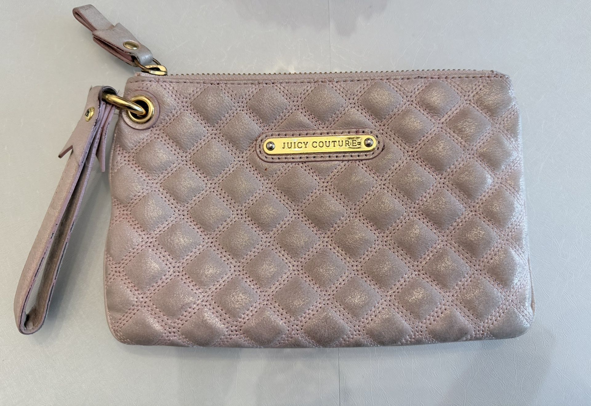 Juicy Couture Mauve Quilted Wristlet