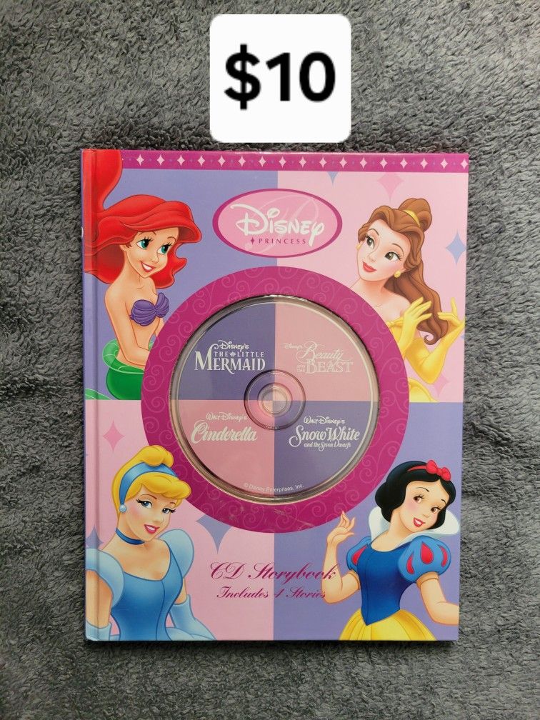 Disney Princess CD Storybook W/4 Stories
