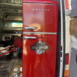 Galanz retro Red Harley Davison refrigerator