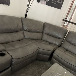 Leather Couch With Built In Recliners