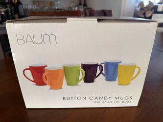 Baum Button Candy Mugs Set of 6